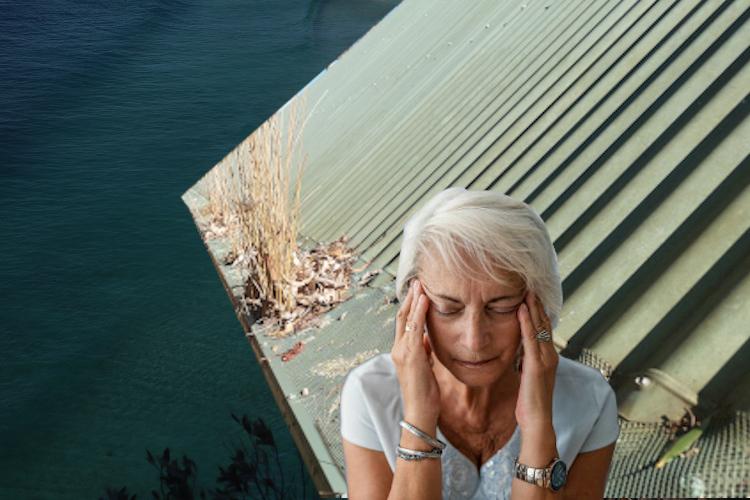 
Disappointed Woman Reacts to Gutter Guard Failure in batemansbay